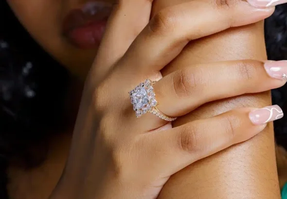 14k Gold Filled Moissanite Wedding Ring in Ghana